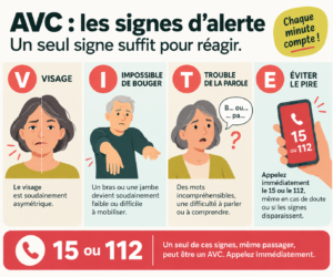 signes AVC — AVC : reconnaître les signes d'alerte peut sauver une vie